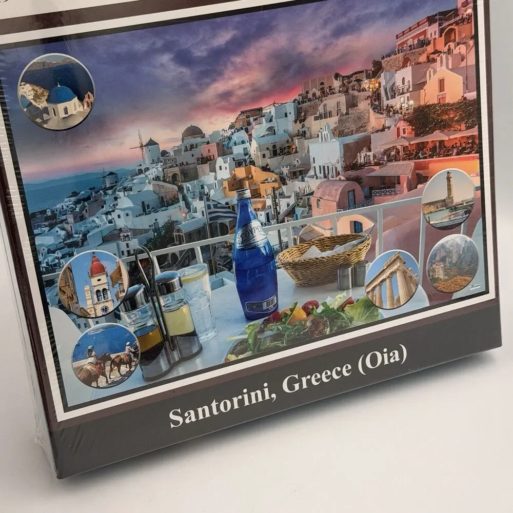 THinK2Master Santorini Greece Oia 1000 Piece Jigsaw Puzzle Travel New Sealed